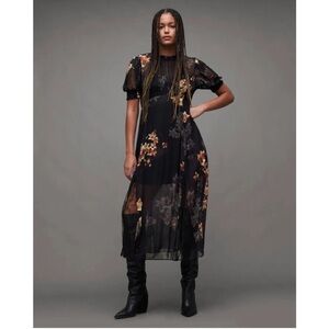 Allsaints Laverna Floral Lace Trim Maxi Dress
Black
UK 14/US 10